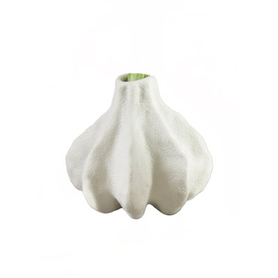 Vase en céramique texturé de 5,75 pouces Highland Dunes - Porte-fleurs décoratif d'inspiration côtière - Pièce maîtresse élégante pour la décoration intérieure, paquet 1