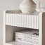 Paquet de tables de chevet avec rangement, petites tables de maison blanches en MDF cannelées