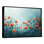 «Teal Meadow Poppies II», reproduction d'art murale florale rouge