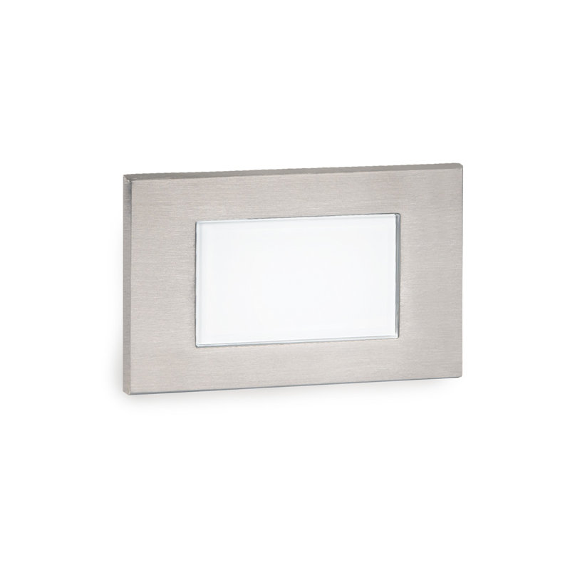 Lumière encastrée 1 lumière del diffusée, 3000 K, Acier inoxydable