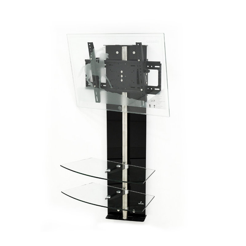 Symple Stuff Single Screen Wall Mount, Black