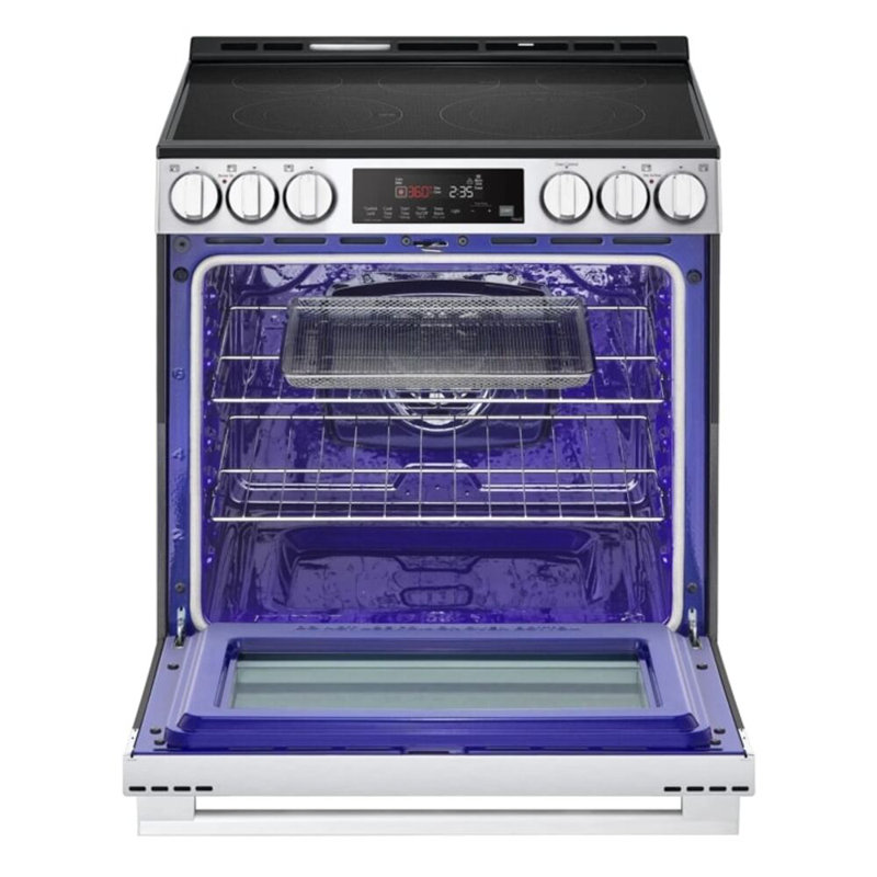 LG 6,3 pi³ Cuisinière électrique intelligente avec friteuse et EasyClean, Print Proof® Stainless Steel