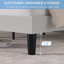 Lit double tapissier double avec 2 tables de chevet - Ensemble de chambre à coucher moderne-365710924-365710961