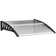 Outsunny 40.6'' W x 10.6'' D Polycarbonate Clear Cover Retractable Door / Window Awning