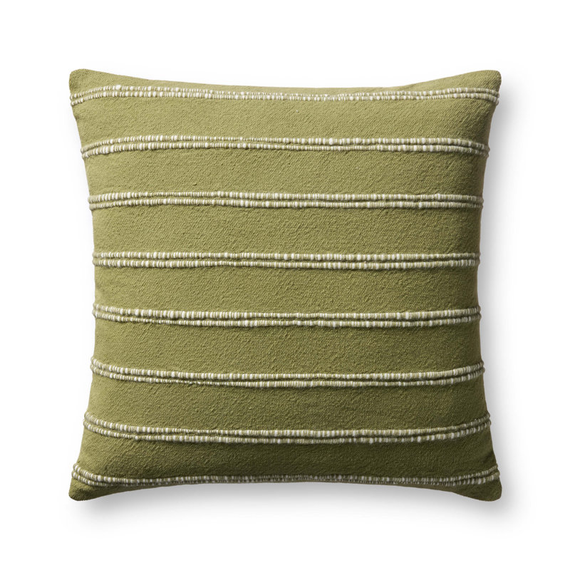 Magnolia Home by Joanna Gaines x Loloi Landry Accent Pillow, Polyester, Green