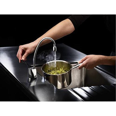 Contemporary Touch Instant Touch Hot Water Dispenser, Brushed Bronze