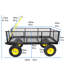 Les camions BIG Wagon Cart facilitent le transport du bois de chauffage jaune et noir. La charge statique maximale est de 880 lb.