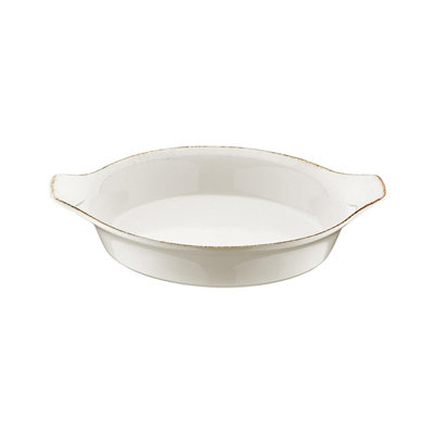 Diamètre rétro: H 9,75 po: 1,75 po, 25 oz Plat rond four vitrifié
