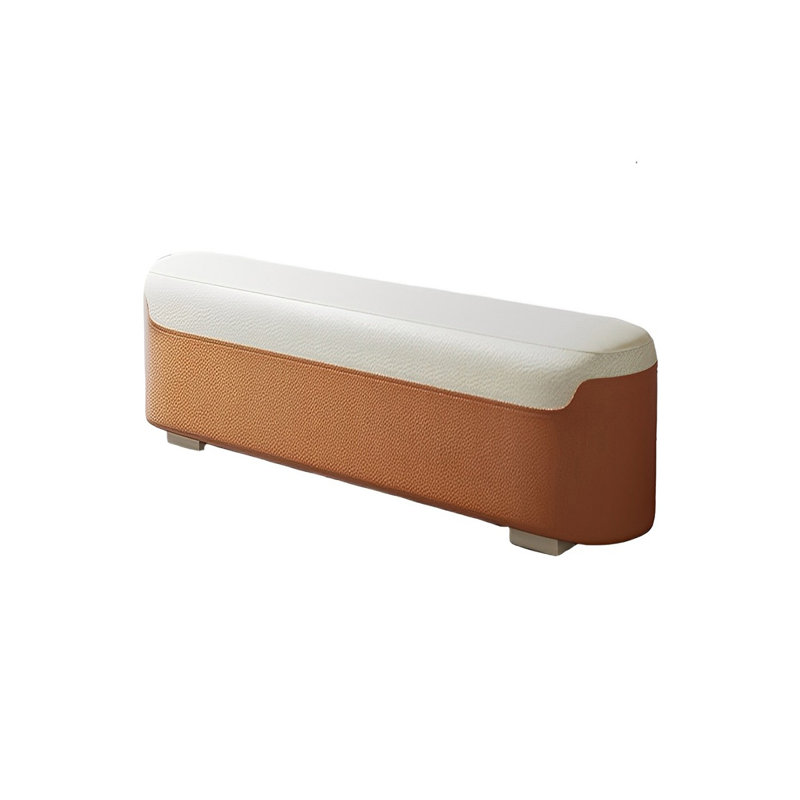 Banc rembourré en cuir Narah,  H 16,92 po x l 47,24 po x P 19,68 po