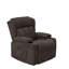 Fauteuil inclinable électrique en lin brun Lusio