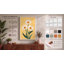 Golden Daisy Trio Botanical - Wrapped Canvas-1804659460-1804659461