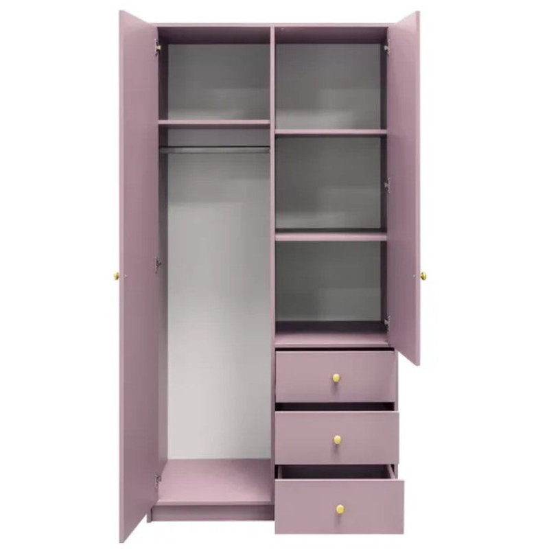 Manufactured Wood Wardrobe, Plum