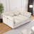86.6" Modular Chenille Sectional Sofa Bed with Ottoman & USB Ports for Living Room, Beige-191697685
