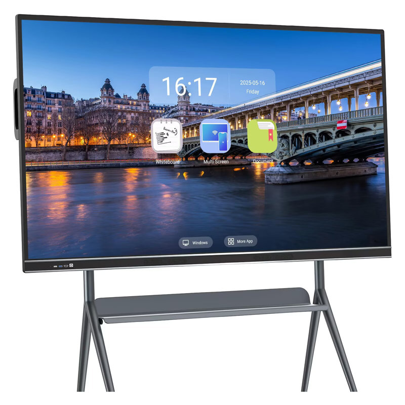 JYXCN 4K Smart Board 75 Inch Interactive All-in-One Computer, Touch Screen with Dual System & Cloud Sharing For Classroom, Office & Presentations?(Include Wall Mount)