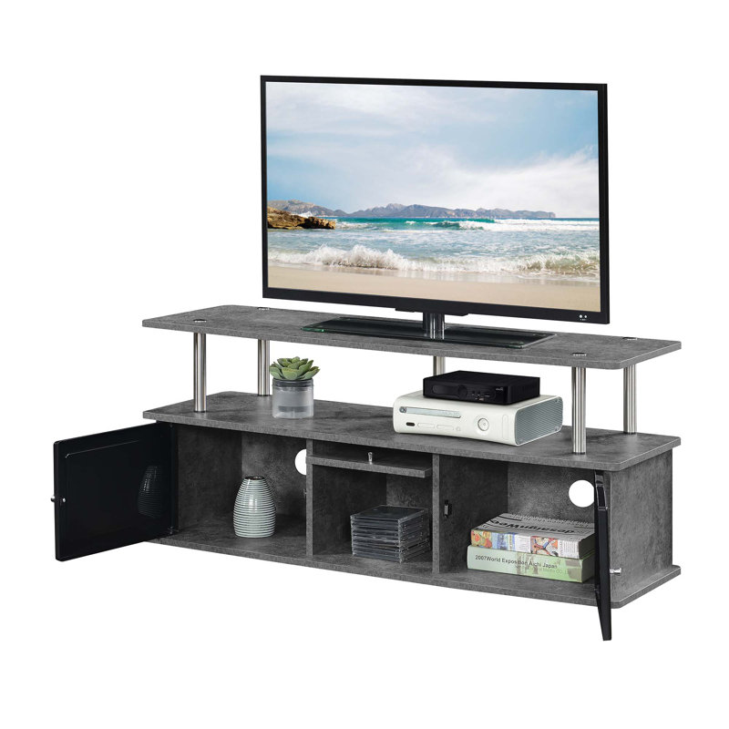 Edwin TV Stand with 3 Storage Cabinets and Shelf for TVs up to 55 inches, Cement