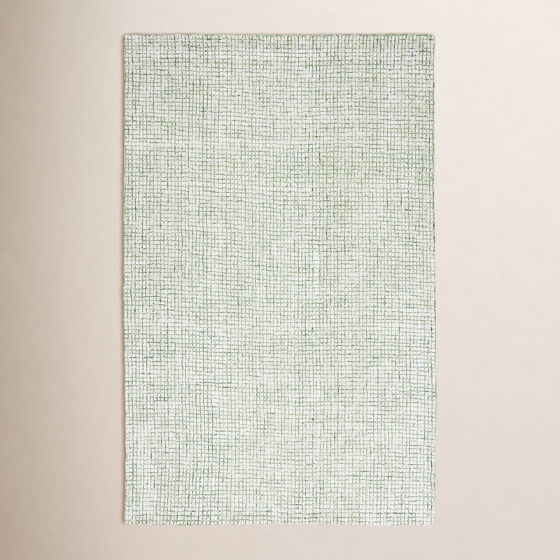 Kadarion Hand Tufted 0.6 Viscose 0.4 Wool Abstract Rug, Square 8'