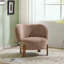 Fauteuil à oreilles Cozy - Boucle / Chenille - Pieds en bois massif-1168620006