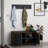 Modern Shoe Cabinet with 2 Drawers & Wall-Mount Hanger, Anthracite | 31.5 x 17.7 x 13.8 inches | 100% Melamine Coated Particle Board, PVC Edgebanding, Multiple Shelves | Stylish & Functional Storage Solution for Entryway-763870784
