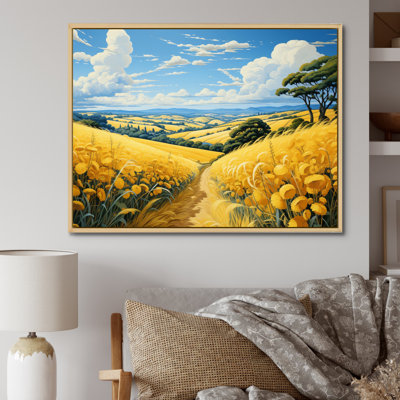 Countryside Wheat And Sky II - Landscapes Canvas Wall Art