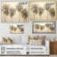 Minimalisme rétro, tranquillité tropicale, palmiers I - palmiers, impression sur toile, palmiers-97093103-97093113