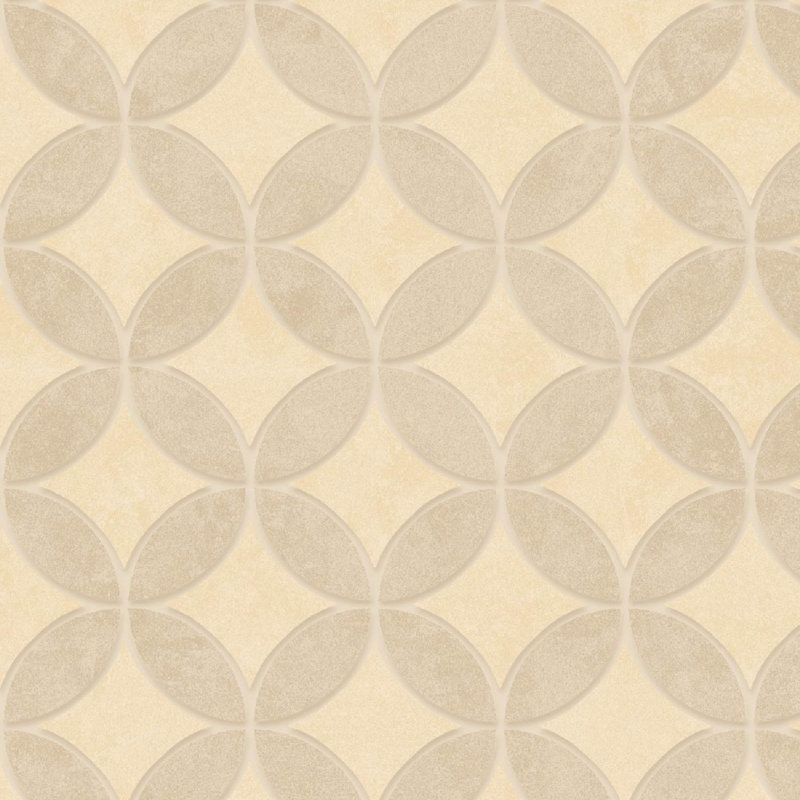 Chantay Geometric 10m x 53cm Wallpaper Roll, Stone