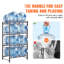 Porte-bouteilles double 8 4 bouteilles en noir, permet de ranger 3 et 5 bouteilles dans un espace compact organisé, en fonte à haute résistance avec revêtement de rouille, installation de tracas, rainures de tablette pour les supports de support de cruche de stabilité
