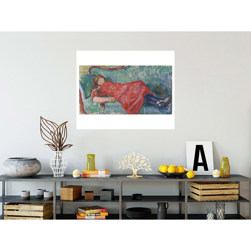 «On the sofa» par Edvard Munch - estampe numérique, H 32 po x l 40 po