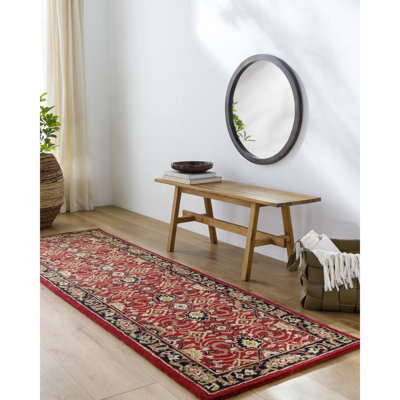 Graziani Oriental Handmade Tufted Wool Burgundy/Black Area Rug