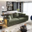 Canapé 82,7 po en velours côtelé 82,7 po, canapé rembourré moderne et confortable, coussins de siège profond avec coussins moelleux et 3 repose-pieds, fauteuil convertible-1216844933