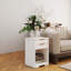 Table de chevet avec 2 tiroirs, table de bout, table de chevet avec espace ouvert, poignée dorée, design Morden, pour salon, chambre à coucher, assemblage facile, blanc