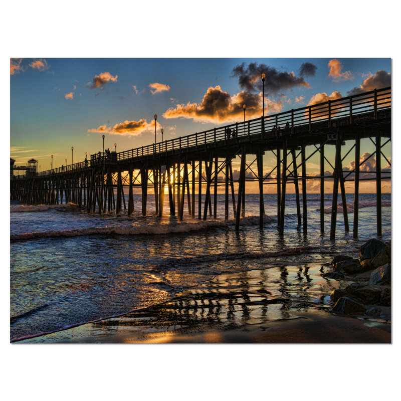"pacific ocean coucher de soleil côtier" , reproduction de photo sur toile tendue, H 30 po x l 40 po x P 1 po