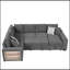 Canapé modulaire confortable en forme de U avec fonctions polyvalentes pour le salon