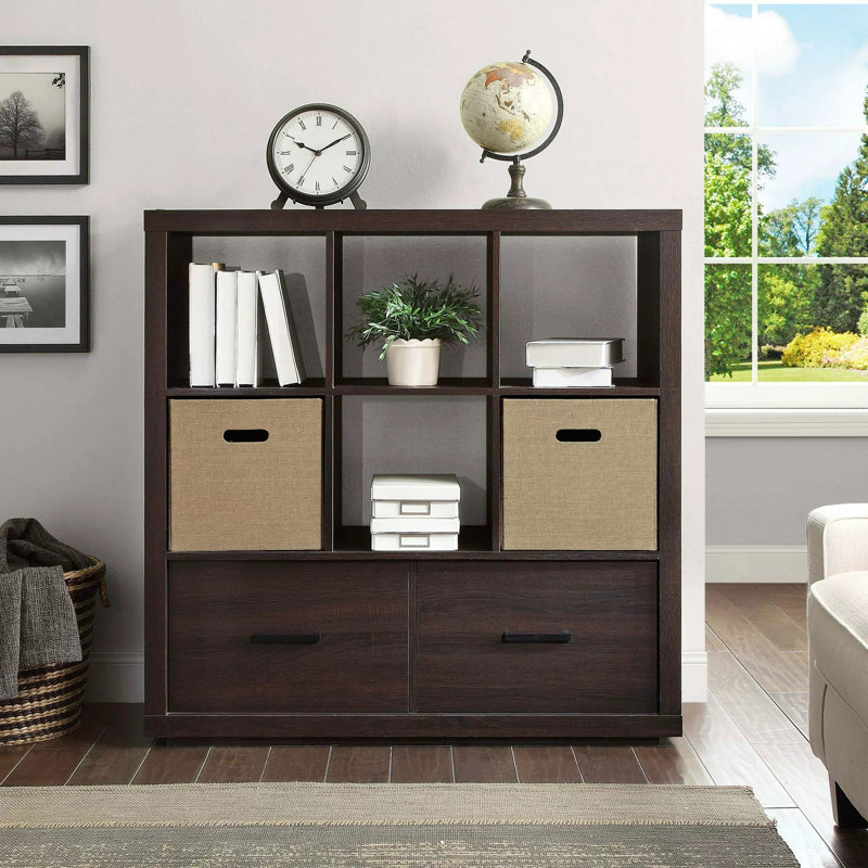 Bibliothèque en bois massif H 44 "x l 16"