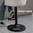 Homcom Adjustable Swivel Bar Stools Set Of 2, Linen Touch Fabric