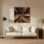 Abstraction numérique 60, art mural en métal brun-229467710