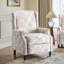 Ameiah 74 cm W Upholstered Wing Back Manual Push Back Recliner with Naihead Trims-1363000727