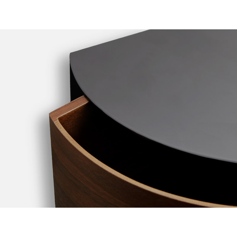 Wallie Wall Drawer, Black/Walnut