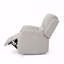 Fauteuil manuel avec fonction inclinable en tissu de lin beige revêtu de tissu d'ameublement, dimensions 34,5 po x 39 po x 39 po