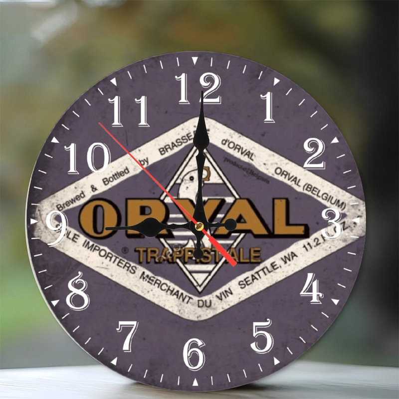 Horloge murale en bois 10 po, mouvement silencieux, à piles (piles AA non incluses), décor artistique, parfait pour les décorations
