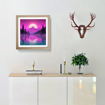 Lake Vaporwave - Framed Print