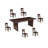 Solid Wood Live Edge Dining Table-739315283-739756618