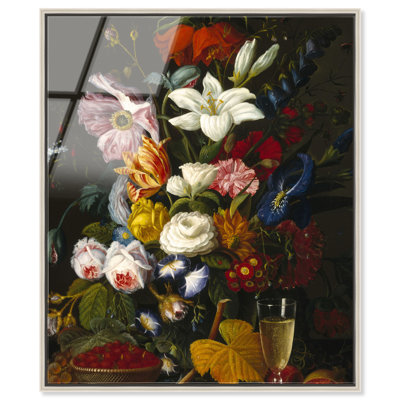 Victorian Vase High-Gloss Frameless Acrylic Glass Wall Art Floral & Botanical Print by Oliver Gal, Ready to Hang, 16 x 20
