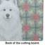 Planche à découper en verre blanc Samoyed Christmas PoinsettIas