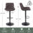 Zager Faux Leather Swivel Adjustable Height Bar Stool -915017400