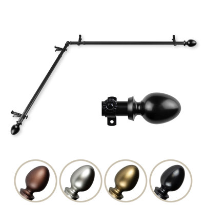 Djeneba Steel Adjustable Single Curtain Rod