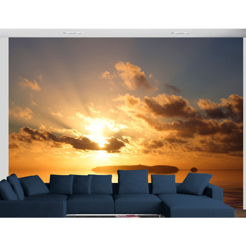 Sea Sunset 270cm x 350cm Wallpaper, 200 cm L x 154 cm W