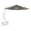 Bresha 300cm Cantilever Parasol-98284092-98284093