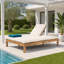 Méridienne double inclinable à 5 positions avec tables d'appoint pliantes - Idéal pour le jardin et la détente en plein air-1931502907
