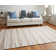 Perci Striped Handwoven Flatweave Area Rug in Rust Orange/Beige