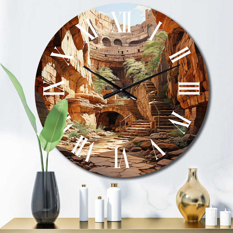 Horloge murale Canyon Passage Pointillism I, Petit